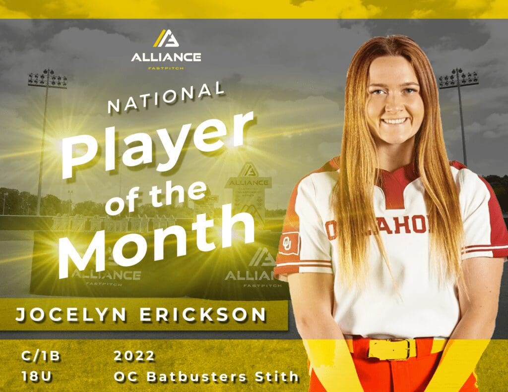 THE ALLIANCE FASTPITCH NAMES JOCELYN ERICKSON NATIONAL PLAYER OF THE ...